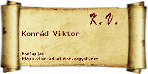 Konrád Viktor névjegykártya